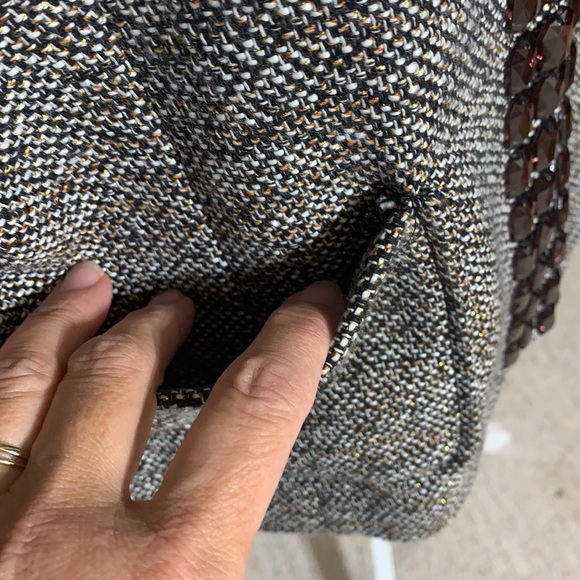 Jacket blazer tweed beaded NWT - Picture 4 of 11